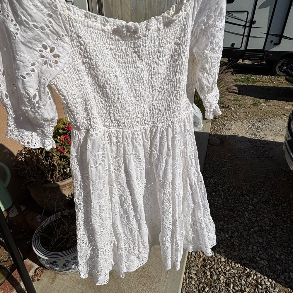 Baltic Born White Lace Maxi Dress